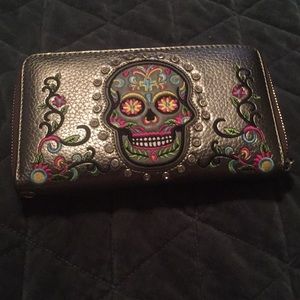 Sugar skull wallet